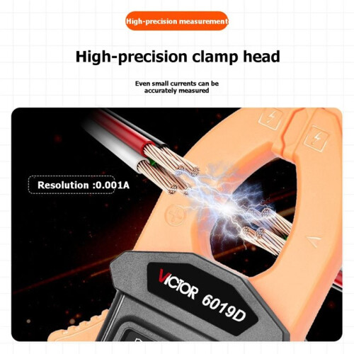 VICTOR VC6019D  Clamp Meter Rechargeable Digital Clamp Meter Auto Range AC  Current Tester Ultra Thin Design 2