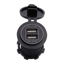 4.2A Motorcycle Dual USB Charger Waterproof Fast Charging for Cars RVs and Boats