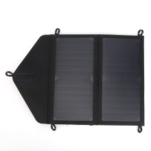 15W 5V Portable Solar Charger with Dual Foldable Panels Fast USB Output for Outdoor Emergency