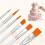 Set di Pennelli per Decorare Torte, 6 Pezzi, con Pinzette Dritte e Curve per Spolverare Glitter Commestibili 5