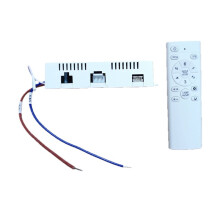 Ventilatorlampcontroller 340mA LED-Drivermodule voor Ronde Ventilatorlampen, Instelbare Kleurtemperatuur, Dimfunctie, Afstandsbediening