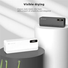 Wall-Mounted Toothbrush Sterilizer Holder with UV Toothbrush Sterilizer Design Warm Air Drying Bathroom Organizer B