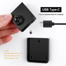 Wireless Moveable PIR Motion Sensor USB Rechargeable DC12V-24V Work with Receiver Multi-Pieces Linkage Use TypeB