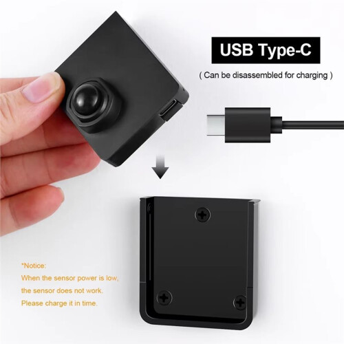 Wireless Moveable PIR Motion Sensor  USB Rechargeable DC12V-24V Work with Receiver Multi-Pieces Linkage Use TypeB