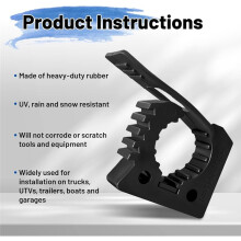 4 Pack Release Clamp Mounts Adjustable Shovel Clamp Mount Tool Handle Holders for 1-1/4" to 1-3/4" Diameter or Any Wall