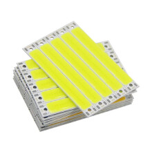 Lot de 10 Bandes LED COB 3 V/3,7 V CC, 60 mm X 8 mm, 3 W, Blanc Froid, Bleu, Rouge, pour Lampe de Travail de Vélo (DIY)