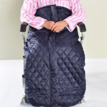 Waterproof Windproof Wheelchair Lap Blanket with Thick Plush Lining, FullLength Zip Closure for Adults
