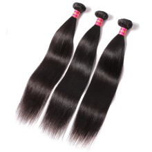 Brazilian Virgin Human Hair Extensions Straight 3 Bundles 6A Grade Tangle Dyeable (812 Inch)