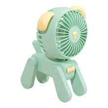 Mini Cartoon Dog/Deer USB Fan – 3-Speed, Rechargeable