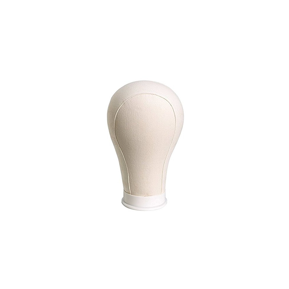 Unisex Wig Head Mannequin 22 Inch Canvas Block For Wig Making Styling Display With Clamp Hole