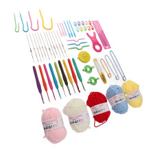 Ergonomic Crochet Yarn Kit with Assorted Colors, 9 & 12 pcs Sizes