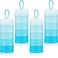 4 Pack Stackable Baby Formula Dispenser 4 Layer Milk Powder Container for Travel and Snack Storage