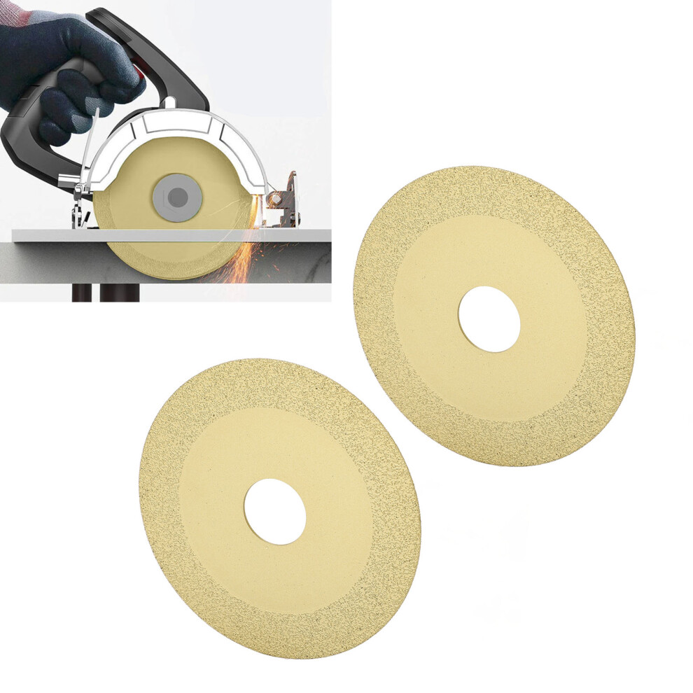 2Pcs Glass Cutting Disc 100Mm Od 22Mm Id 15Mm Sand Width 9301389853616