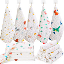 10 Pack Muslin Baby Burp Cloths 20x10 Inches Ultra Absorbent 6 Layer Soft Baby Burp Rags for Newborn Shower Gifts