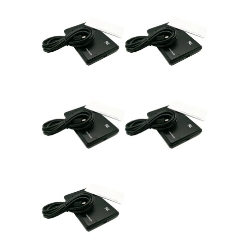 5X RFID  Card Reader with USB Port, 13.56MHz IC Card, Contactless Sensitivity, Support Window System Linux