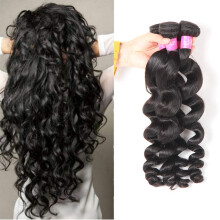 Peruvian Virgin Hair Loose Wave Bundles Remy Human Extensions 3pcs Natural Color 14 16 18in