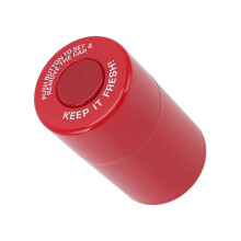 Red Plastic Airtight Herb Stash Jar 60x60x102mm Smell Proof Compact