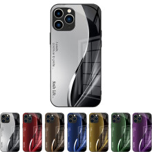 Watercolor Glass Case for iPhone 13 Pro Max, Shockproof Silicone Frame, ScratchResistant Artistic Cover