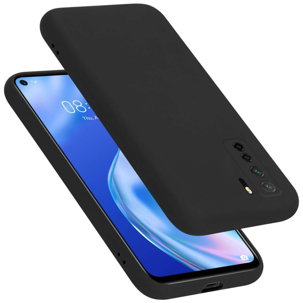 Slim Liquid Shockproof Soft Touch Cover Case For Huawei P40 Lite 5G And Nova 7 Se Black 9771547515234