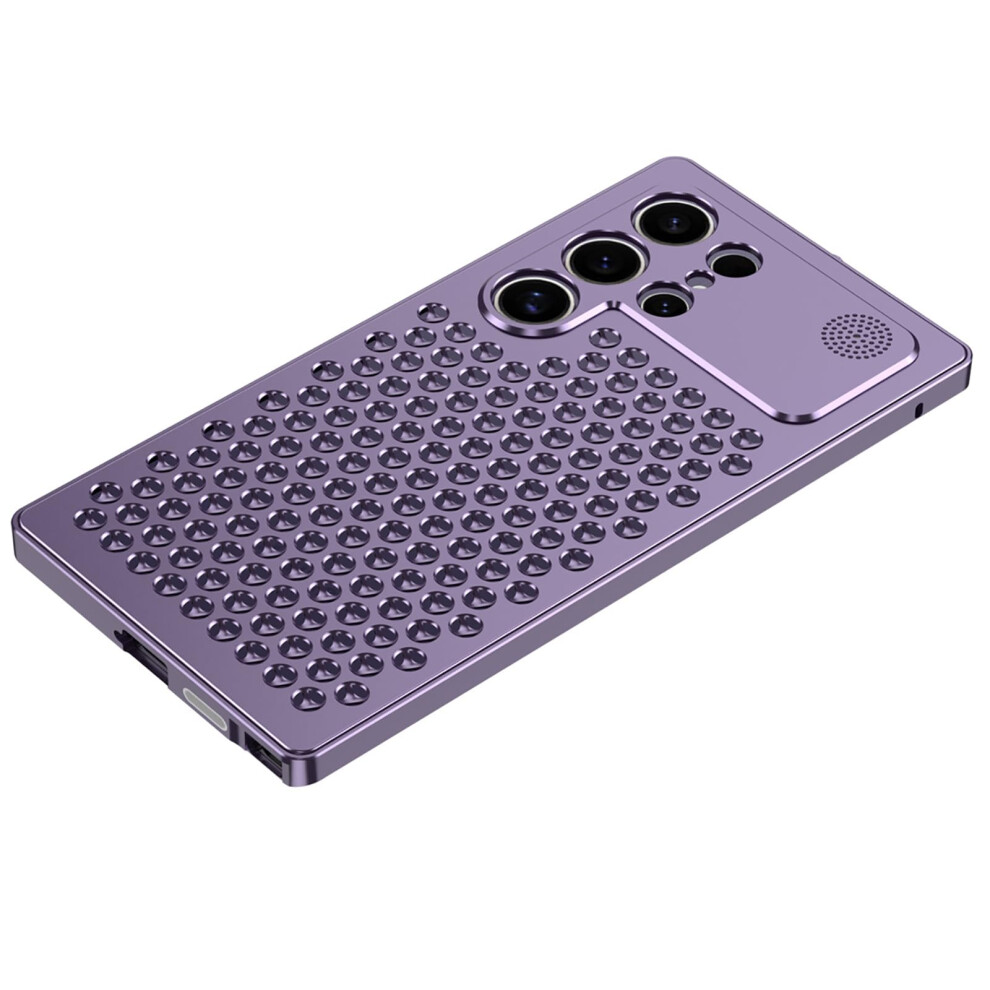 Aluminum Alloy Shockproof Metal Case With Cooling Hollow And Aromatherapy Chip For Samsung Galaxy S25 Ultra Purple 9169991631059