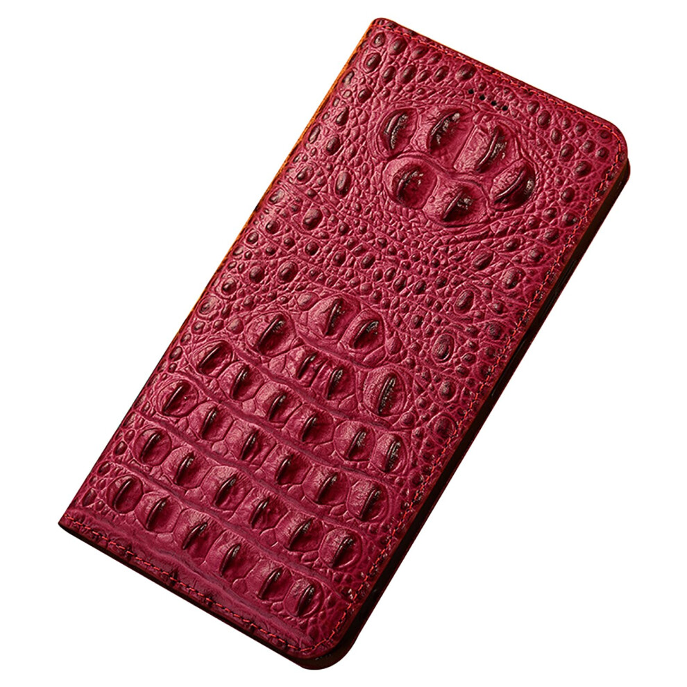 Wallet Case For Samsung Galaxy S25 Ultra Leather 3D Crocodile Flip Cover With Card Slots Kickstand Purple 9073542617273