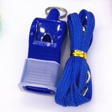 High Decibel Blue Outdoor Safety Whistle with Lanyard 22.3x53.5mm