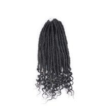 Faux Locs Crochet Braids 20 Inch Goddess Hair Extensions Natural Look Lightweight Soft Fiber 1B
