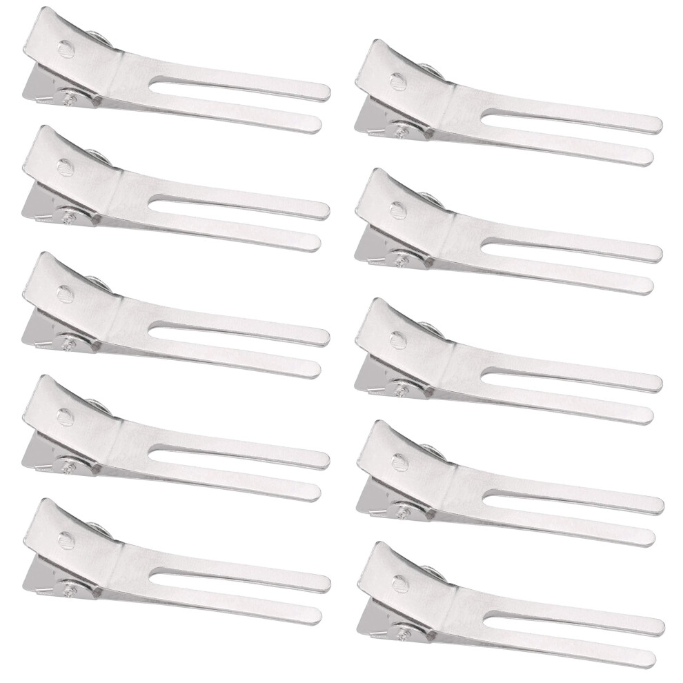 Hair Styling Clips 1.93 Inch Double Prong Alligator Hair Clips Metal Sectioning for Curling 50 Pack