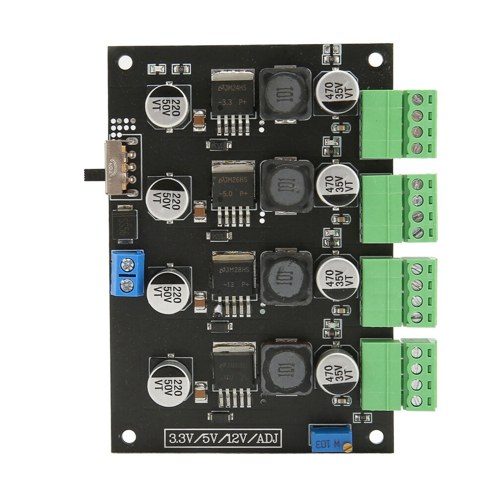 Multi Channel Switching Power Supply Module 3.3V-12V Adjustable, 3A Max 6951389857379