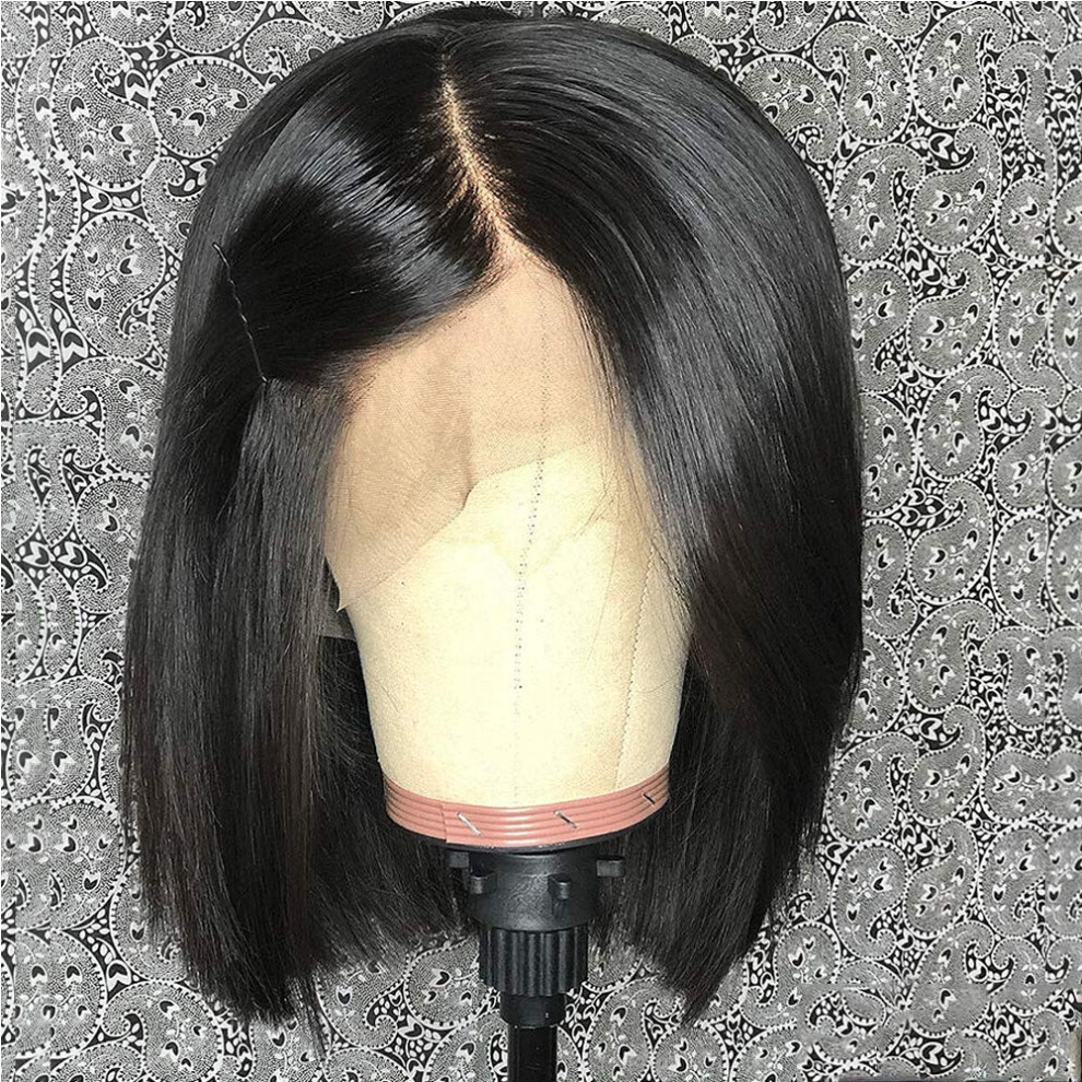 Brazilian Full Lace Human Hair Wig Short Bob Glueless Pre Plucked Small Cap 130% Density 10'