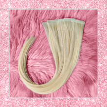 Blonde Indian Remy Tape In Hair Extensions Silky Straight Instant Length and Volume 22 Inches