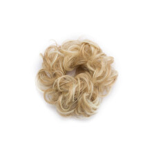 Synthetic Hair Bun Extension 2pcs Dark Blonde Mix Bleach Blonde for Instant Volume Boost