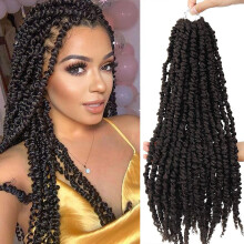 Passion Twist Crochet Hair 20 Inch PreLooped Water Wave Braids 9 Packs Lightweight Extensions 4#