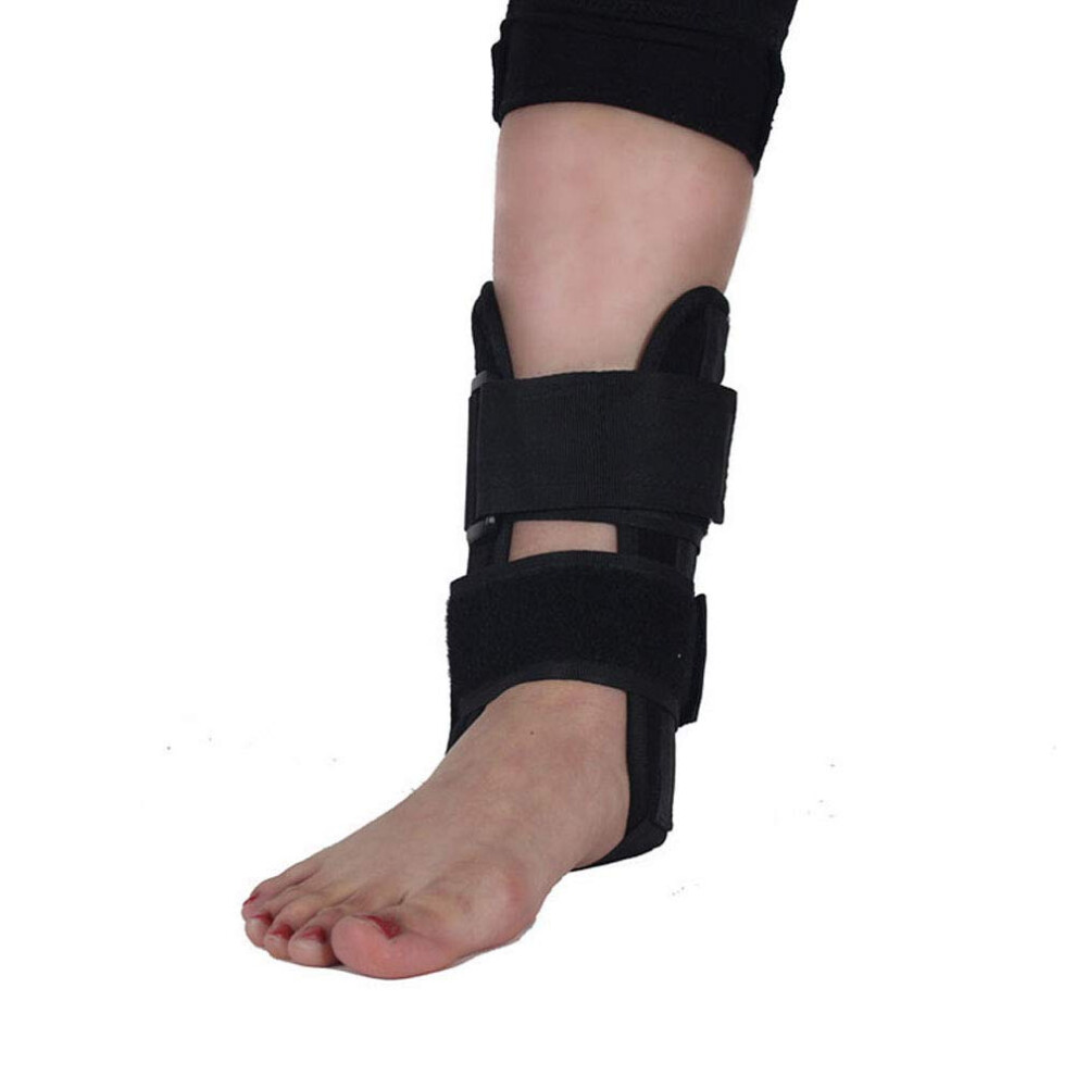Black Ankle Brace Foot Stabilizer Orthosis Adjustable X For Sprain Injury Support And Fracture Recovery