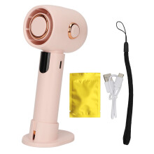 Håndholdt turbineventilator med LED-display, 5 hastigheder, USB