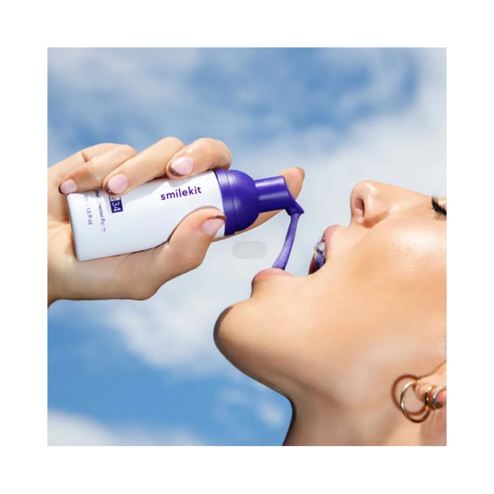 Purple Teeth Whitening Foam Color Corrector Serum For Instant Stain Removal And Gentle Enamel Care