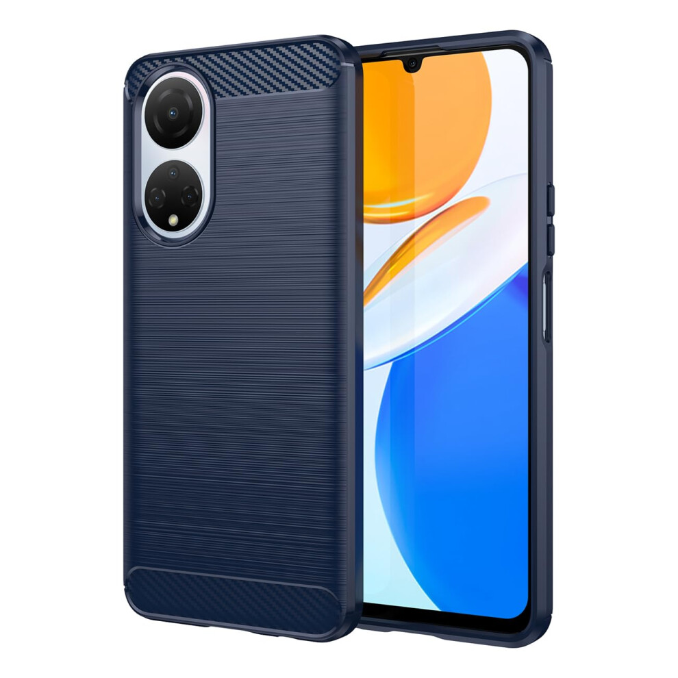 Carbon Fiber Shockproof Tpu Case For Honor X7 And Play 30 Plus, Slim Navy AntiâFingerprint Cover Blue 9092120139655