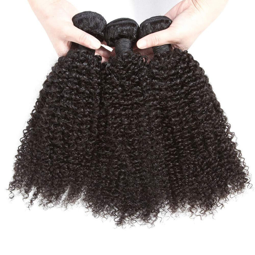 Unisex Brazilian Virgin Kinky Curly Hair Extensions 3 Bundles 20 Inch Weave For Instant Volume Boost