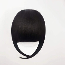 Clip In Human Hair Bangs Natural Black LashSkimming Fringe Instant Style Change Seamless Blend