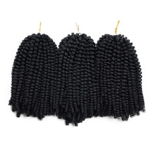 Spring Twist Crochet Hair 8 Inch Ombre Braiding Extensions 3 Packs Lightweight Easy Install
