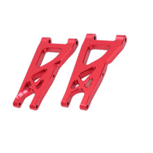 2 pièces de bras de suspension avant en aluminium pour RC 1/10 rouges