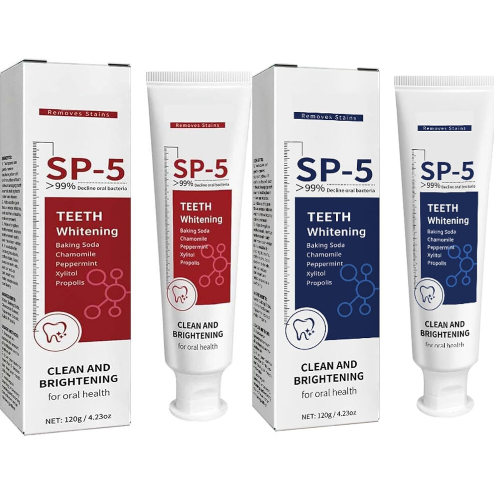SP5 Probiotic Whitening Toothpaste 2 Pack, Deep Cleaning Stain Removal for Fresh Breath and Daily Care