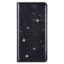 Wallet Case Glitter PU Leather Flip Cover with Card Holder Kickstand Magnetic Closure for Samsung Galaxy S21 Ultra