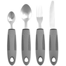 4 Pcs Adaptive Utensils for Adults with Tremors, Weighted Silverware, Ergonomic Nonslip Grip Stainless Steel