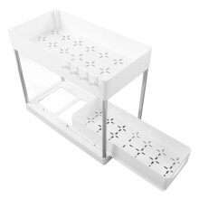 Large Capacity Under Sink Organizer, PP Material, White