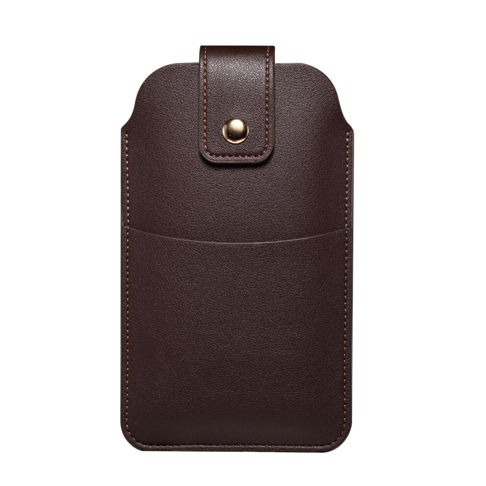 Leather Phone Holster With Belt Clip For Men, Waterproof Pu Leather, Magnetic Lock, Fits 6.9 Inch Smartphone 9073542655459