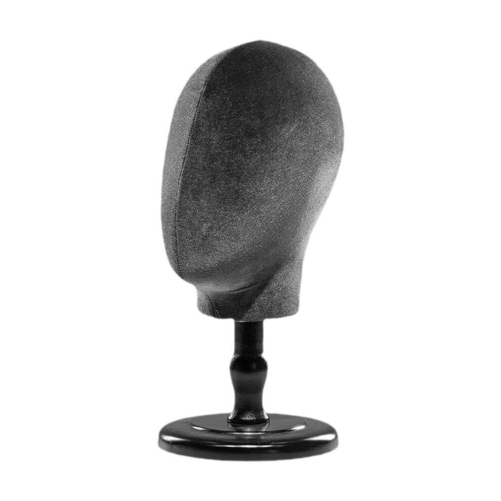 Unisex Black Mannequin Head With Stable Tabletop Base For Wigs Hats Accessories Styling Practice,