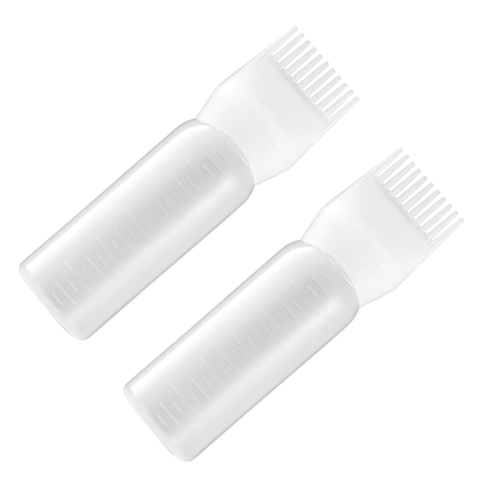 Hair Dye Applicator Bottle and Coloring Comb Set for Precise Salon or Home Hair Coloring