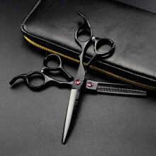 Hair Thinning Scissors Japanese 440C 5.5 Inch Professional Barber Shears Ergonomic Grip