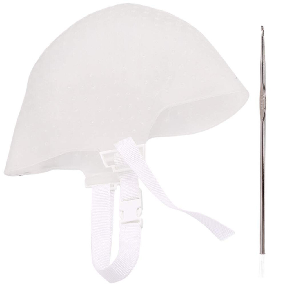 Hair Highlighting Cap Set, Reusable Silicone with Hook, Salon Hair Dye Cap for Precise Highlights
